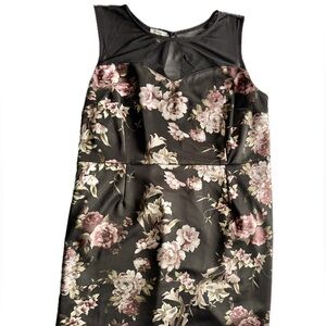 Maurice's Romantic Summer Black Floral Feminine Night Out Fitted Cocktail Dress